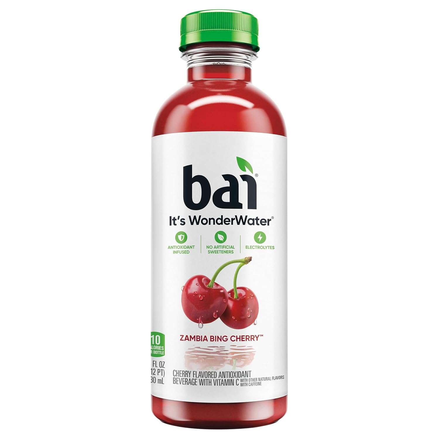 (Box of\n 12 pack)(Best by sep /sep;18/2025)Bai Beverage, Bing Cherry Zambia, 18 Ounce