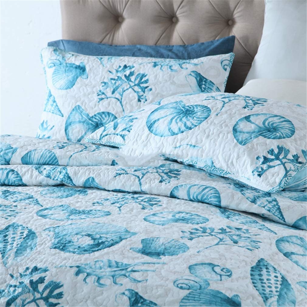 Amazon.co.jp: 羽毛布団 3 パーツ Marine life Bouti ベッドカバー