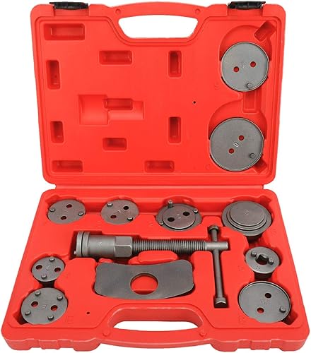 KUNTEC Juego de herramientas de compresión de pistón y pinza de freno de disco universal de 12 piezas