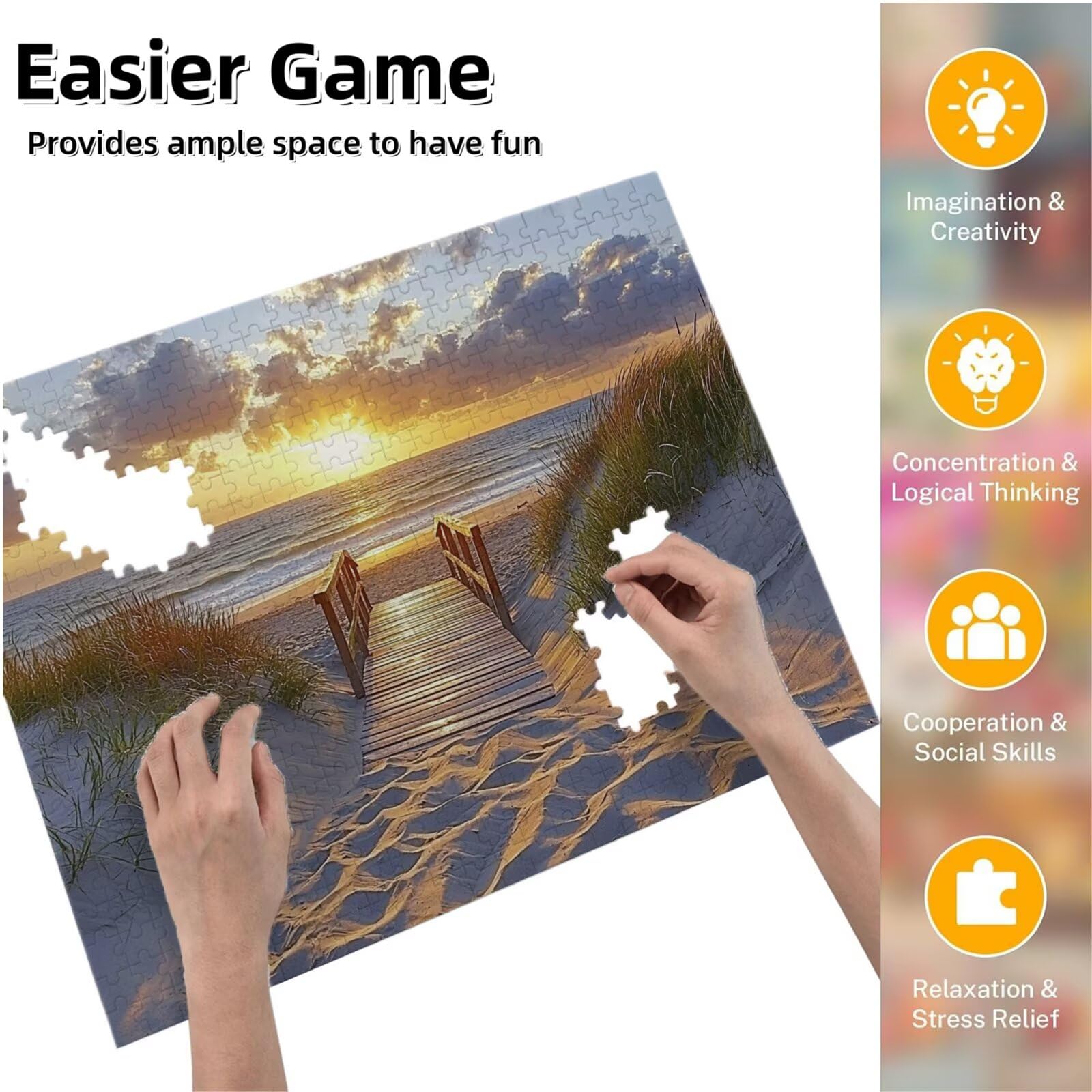 Puzzle układanki, 5000 sztuk klasycznych układanek, marina puzzle relaks inteligencja, trudne trudne puzzle dla dorosłych puzzle gra rodzinna, prezent miłość przyjaciel plaża K0F-436