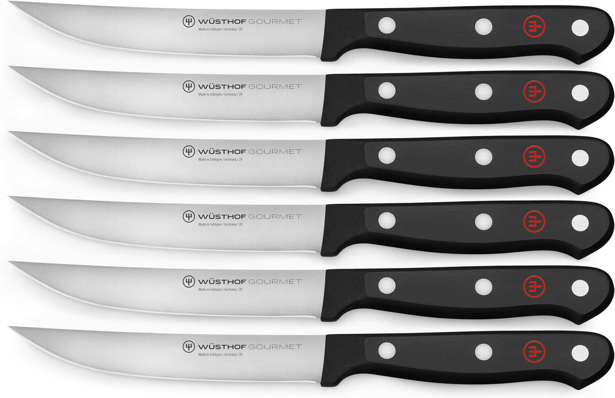Gourmet 6-Piece Steak Knife Set, Black