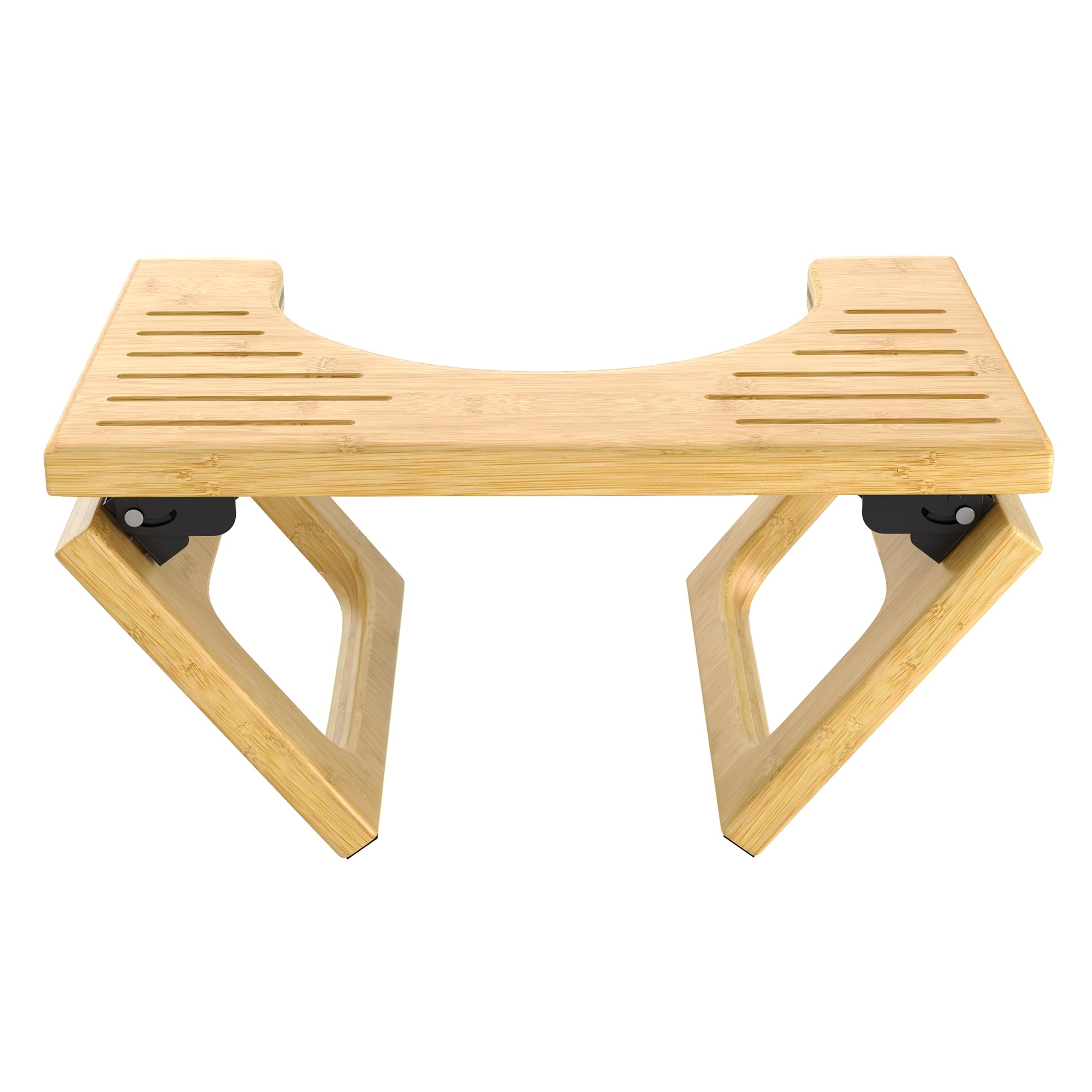 Photo 1 of AmazerBath 8.5 Inches Bamboo Toilet Stool Squat for Adults, Collapsible Poop Stool for Bathroom, 0.79" Thickness Squatting Potty with Non-Slip Strip, Space-Saving, Natural Color
