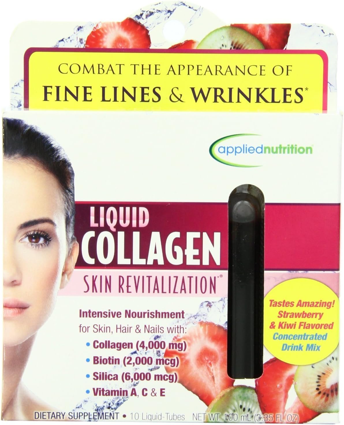 Colageno Liquido Hidrolizado Con Vitamina A y C - Colageno Natural para La Cara Y Piel - Tienen El Mismo Efecto Como Ampolletas De Colageno - 10 Tubos De Liquido - 100% Garantizado!