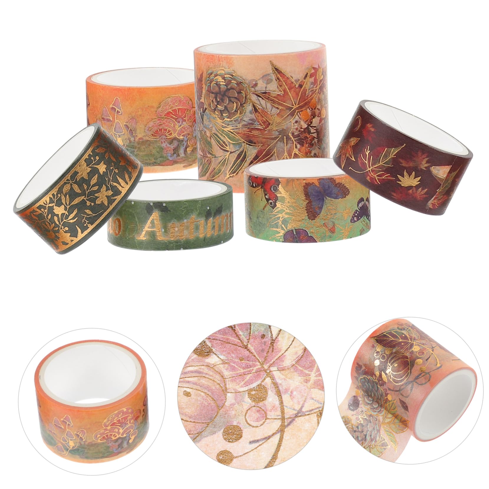 HOMSFOU 4 set Nastro Washi Carta Sottile Adesivi Per Diario Nastro Colorato Per Artigianato Nastro Da Per Scrapbooking Graziosi Accessori Per Diario Materiale Per 6 * 4
