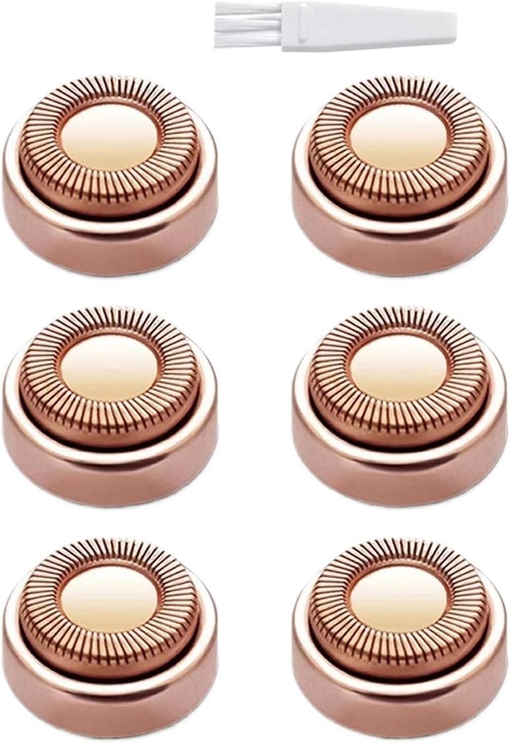 顔の毛の除去交換ヘッド、完璧な仕上げに適合、4-6カ国で見られるように女性のためのタッチ顔の毛の除去ツール(6pcs)