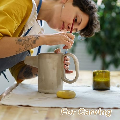 Miniatura 2 de Bolígrafo de herramienta de escultura de arcilla de silicona, 5 piezas de punta de goma para dar forma a color, bolígrafo de tallado de arcilla para