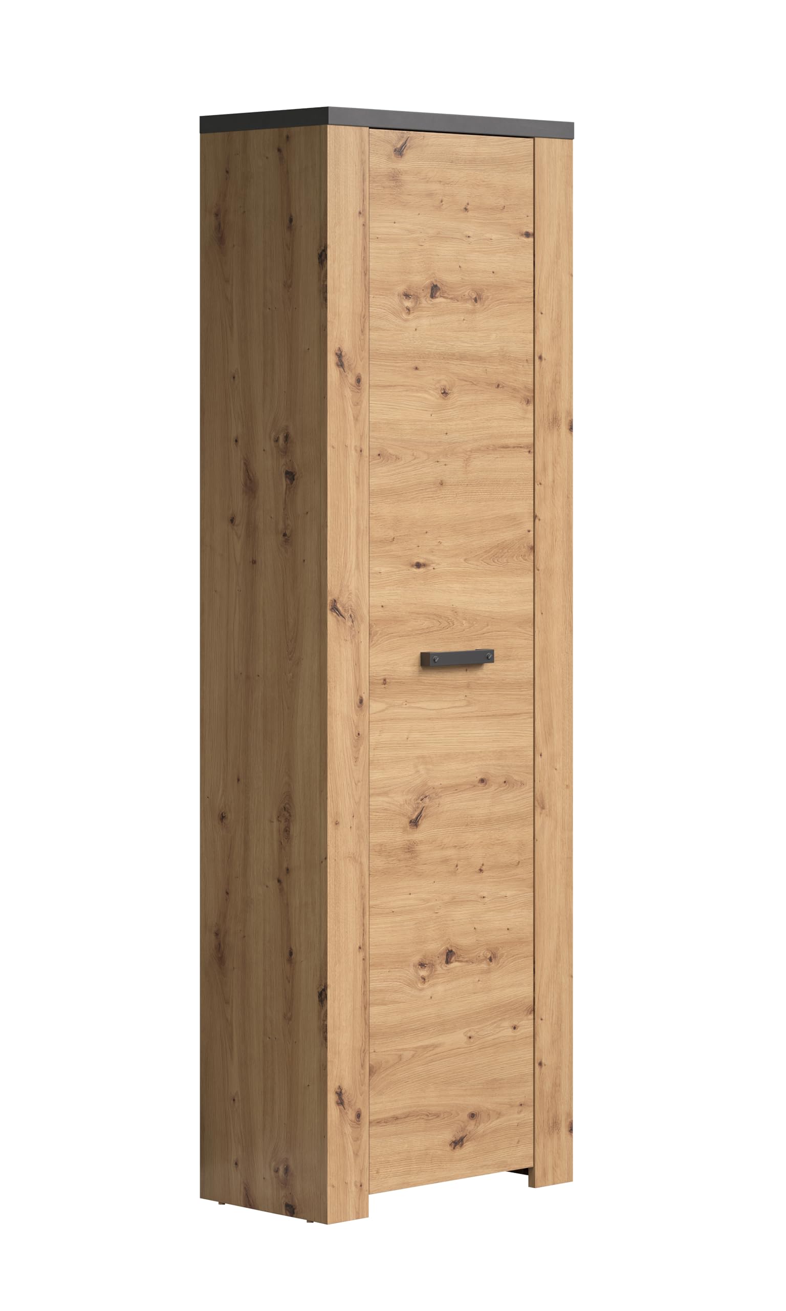 trendteam smart living - Follow - Garderobenschrank - Artisan Eiche-Matera - Kleiderschrank mit 1 Tür, 1 Hutablage und 1 Einlegeboden - (BxHxT) 62 x 199 x 35 cm - ausziehbare Kleiderstange