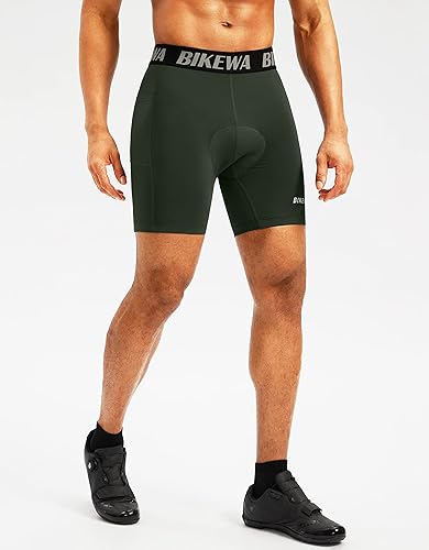 Miniatura 2 de Pantalones cortos de ciclismo acolchados 4D para hombre, ropa interior de ciclismo, con bolsillos laterales