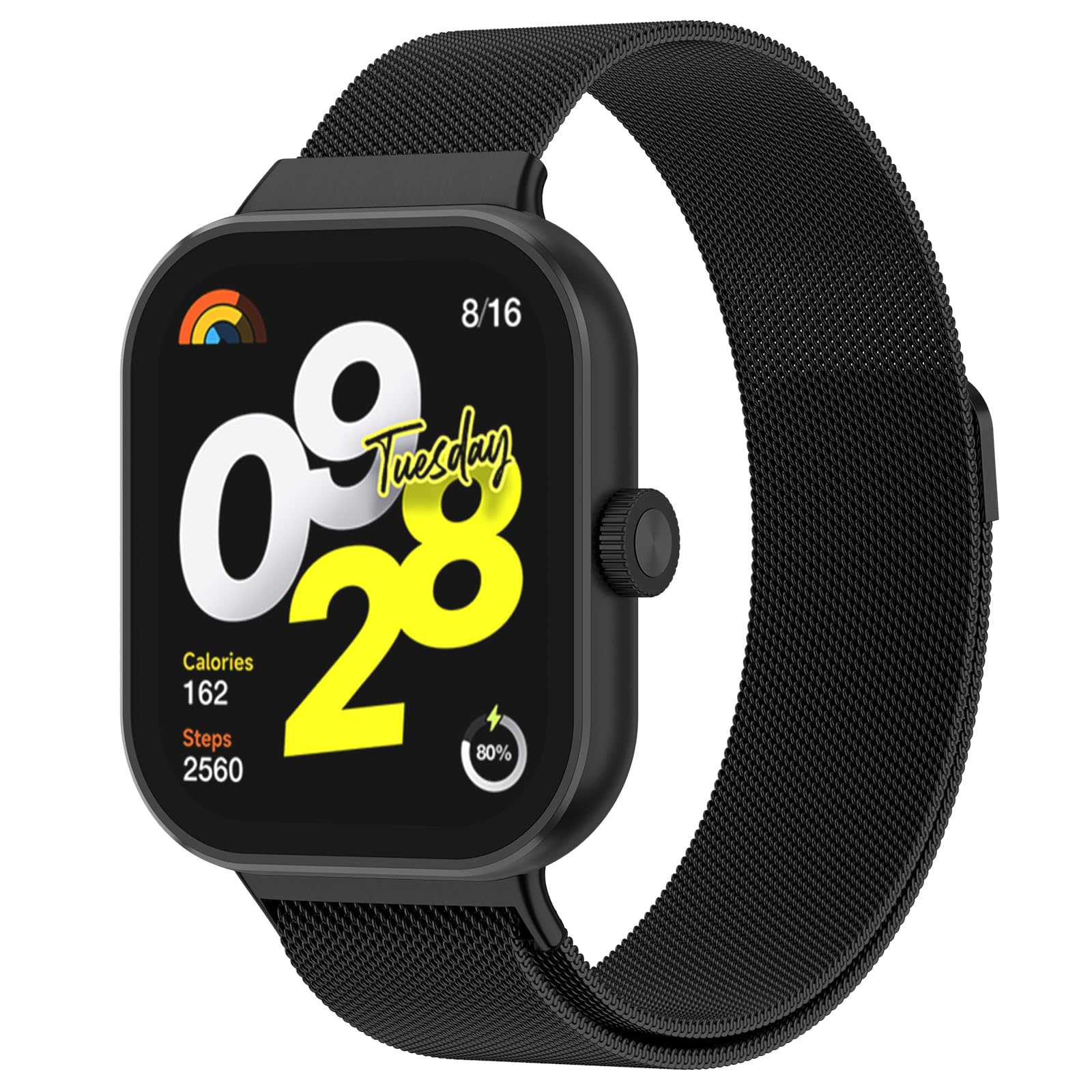 YLK Metal Correa Compatible con Xiaomi Mi Band 9 Pro/8 Pro/Xiaomi Redmi Watch 5/4 Hombre Mujer, Acero Inoxidable Ajustable, Pulseras de Repuesto