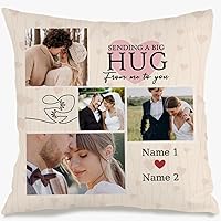 Vista 9 de Personalized Birthday Photo Pillow Case Using one Central Picture with Custom Text Creating a Festive Cushion That Also Holds Gift Meaning