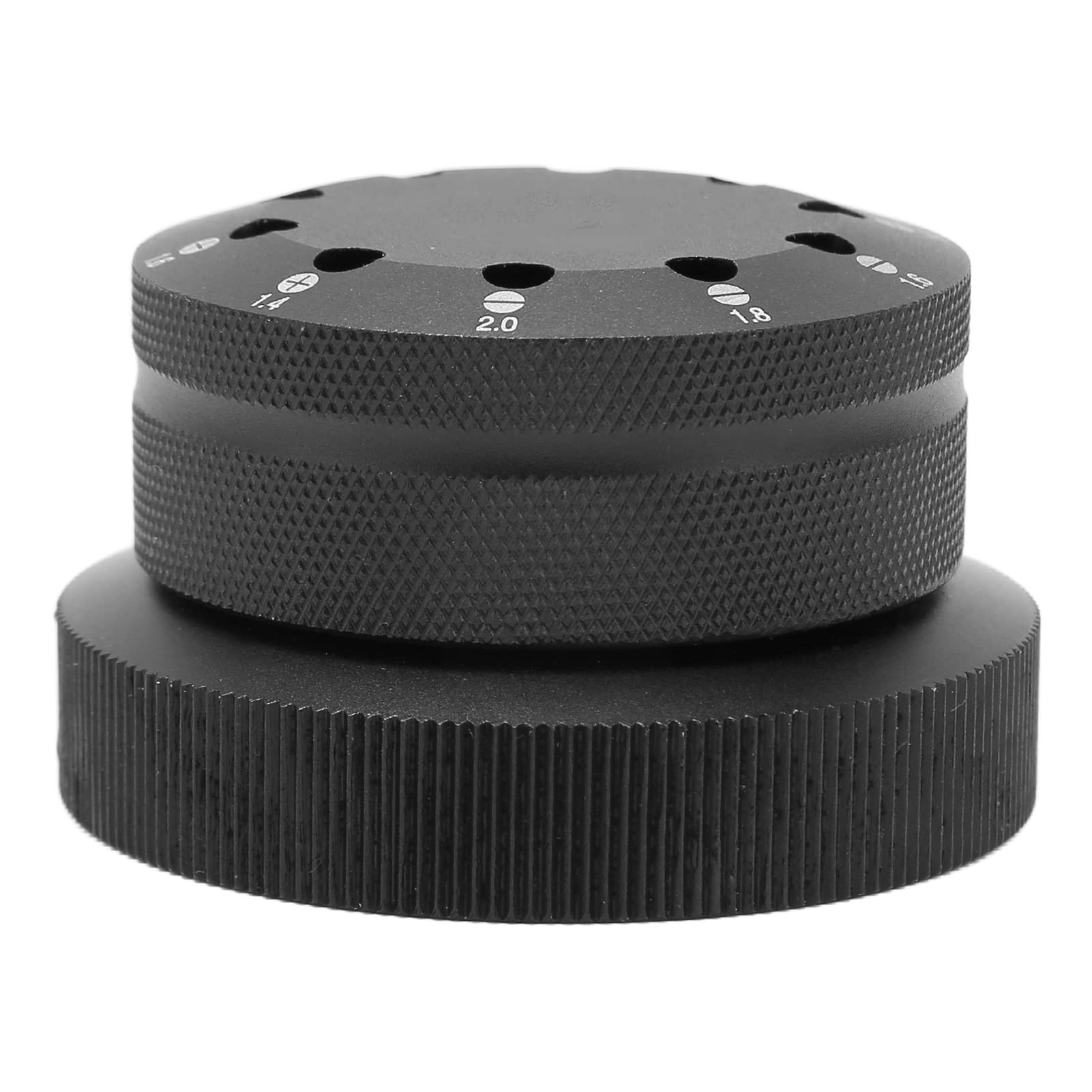Base de destornillador para reloj de aluminio ZenithAur, 10 orificios de 0.6 a 2.0 mm