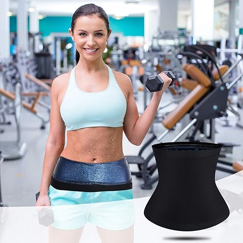 Miniatura 10 de Geyoga 2 piezas de reductor de cintura para mujer, para sudar, entrenamiento de cintura para culturismo, grasa del vientre inferior