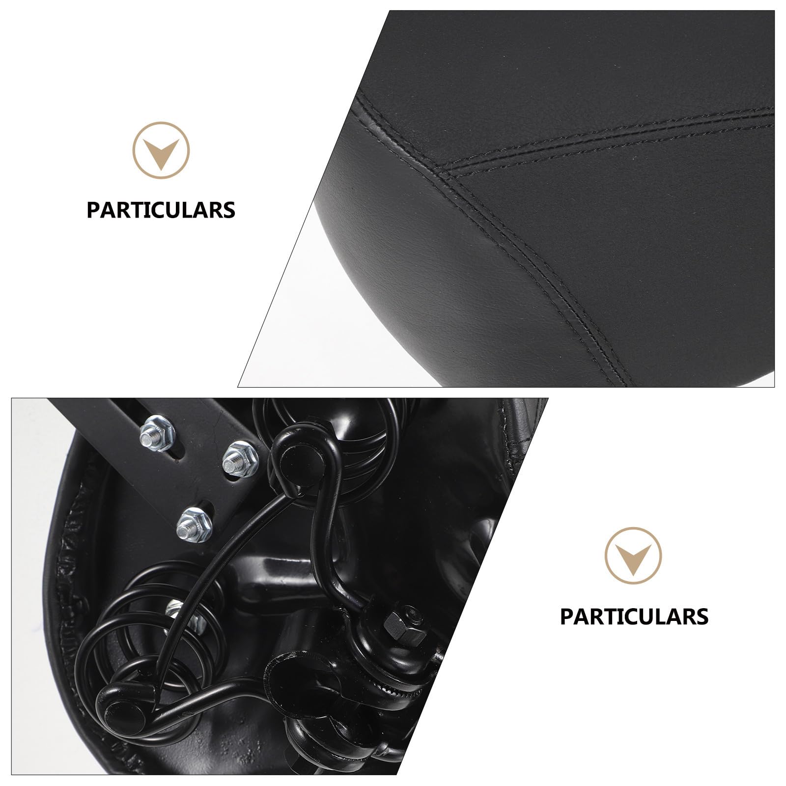Asiento de Bicicleta Cómodo Respaldo, Absorción de Impactos, Negro