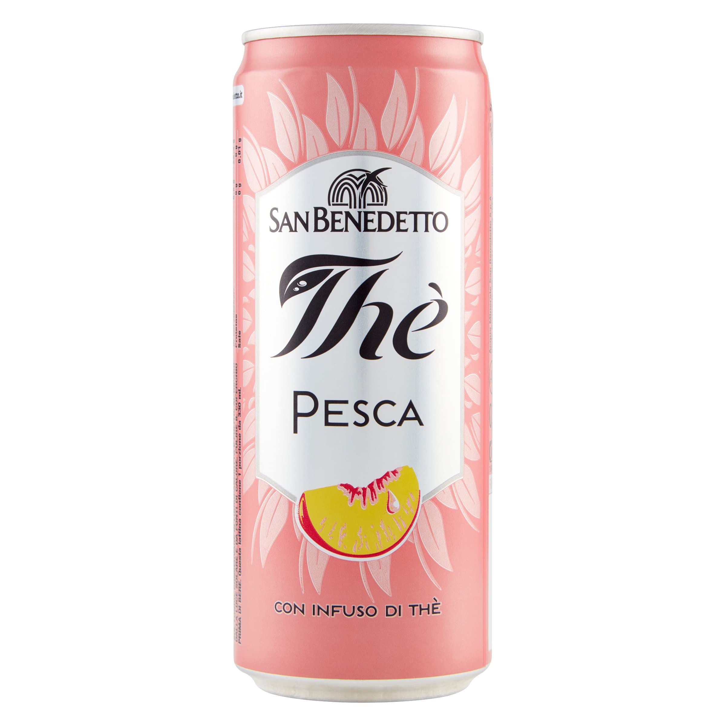 Italian Gourmet Tè Pesca Eistee Pfirsich Lattina Dose Vorrat 72 x 330ml | Bevanda rinfrescante alla frutta; gekühlt servieren, ideal bei Party, Gesamtnettogewicht 23,76 L + Kostenlos Polpa 400g