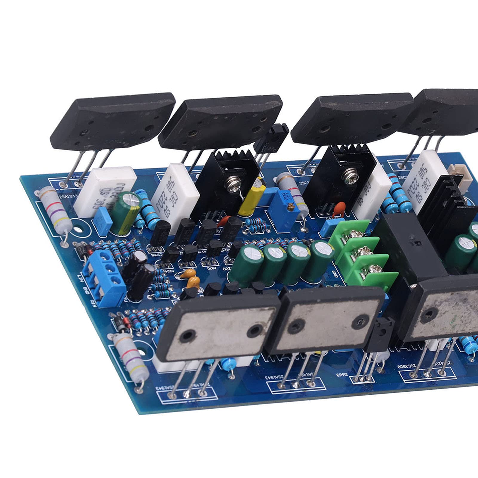 Ejoyous Płytka Wzmacniacza Mocy PCB 2-kanałowa Płyta Wzmacniacza 300 W Plus 300 W Rezystory o Wysokiej Dokładności Importowane Kondensatory Elektrolityczne do Naprawy Sprzętu Audio Home Stereo