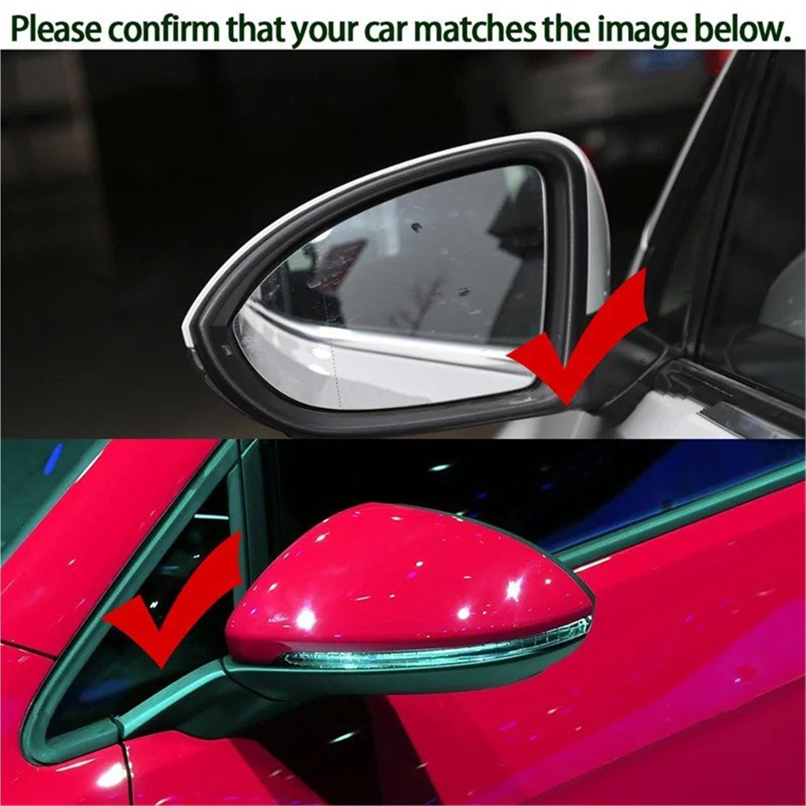 Rétroviseur Porte Verre Pour VW Pour Golf 7 MK7 MK7.5 Pour GTI Pour GTD 2012-2021 Lentille En Verre De Rétroviseur Latéral Transparent Chauffé(Droite)