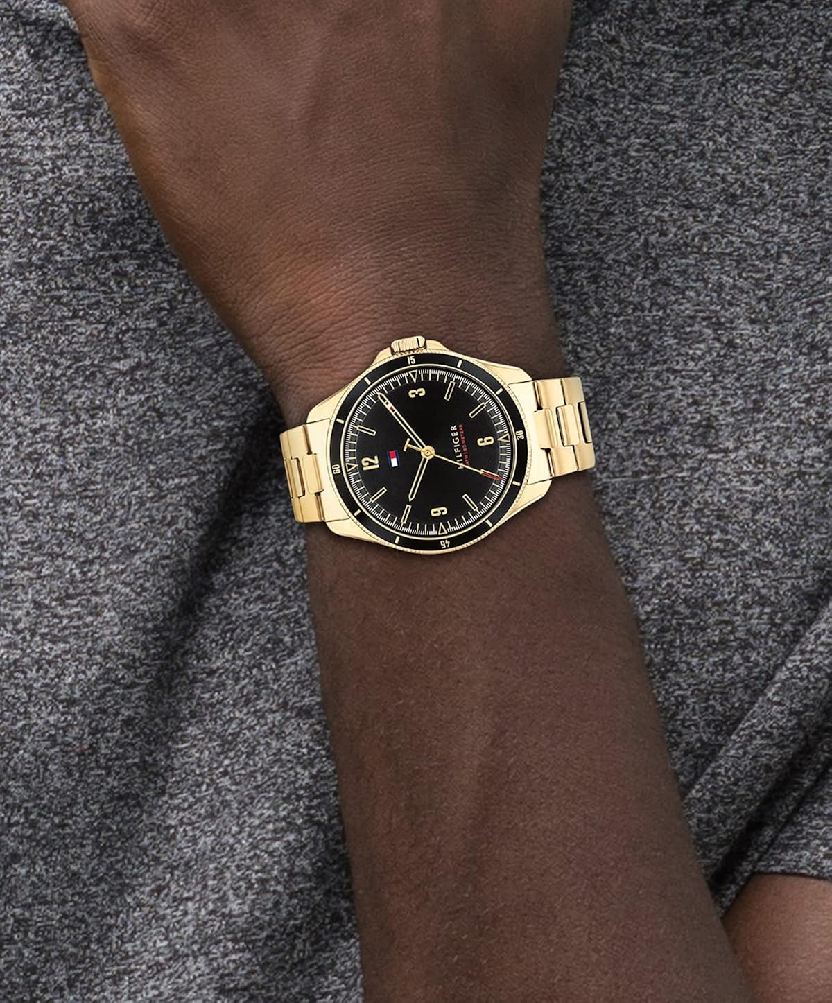 Miniatura 4 de Tommy Hilfiger Reloj de pulsera de cuarzo de acero inoxidable y eslabones para hombre color dorado modelo 1791903 Dorado Plateado Reloj de cuarzo