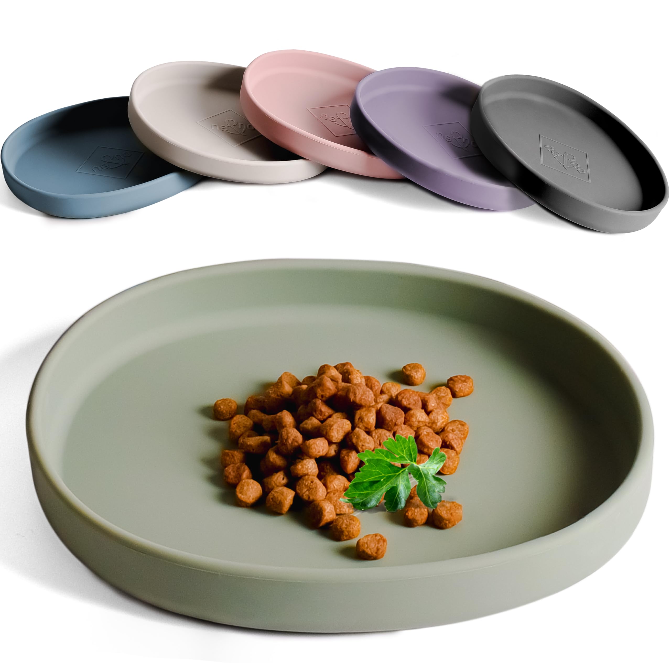 ne&no Nala collection feeding bowl for cats flat cat bowl silicone bowl wide feeding bowl cat cat bowl silicone bowl cat food plate