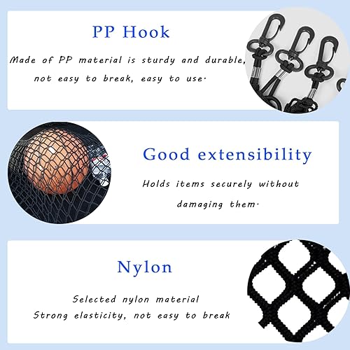 Miniatura 3 de Red de carga universal para caja de camión, bolsa de malla de almacenamiento de camión, bolsa de malla para camioneta, organizador de carga,