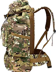 Mochila Lona Reforçada 70 Litros Trilha Caminhada Cargueira Premium