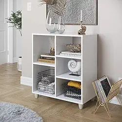 Estante Livreiro Luxo Organizador Com Nichos Branco