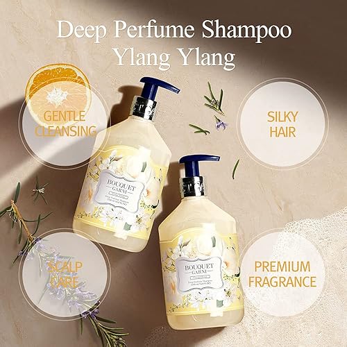 Miniatura 2 de Champú Ylang Ylang  Fragancia de larga duración hidratante para cabello seco  Hidratante y limpieza del cuero cabelludo con surfactante natural