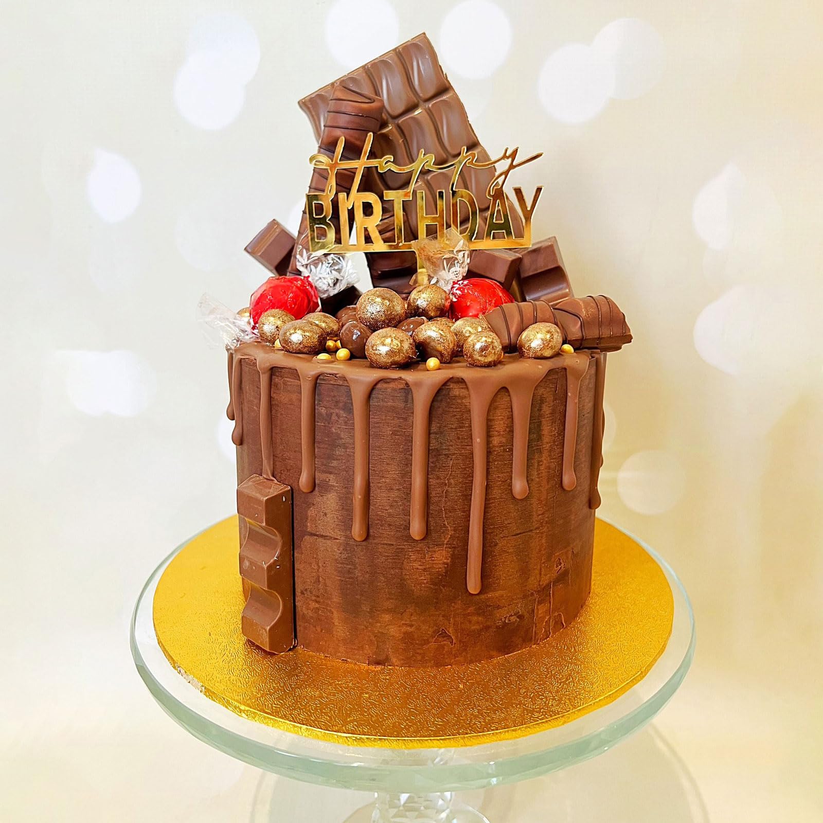 Topper Per Torta A Tema Cartone Animato – Decoro Di Compleanno Con Anello Dorato, 17x8 Cm, Per Feste Di Bambini E Anime