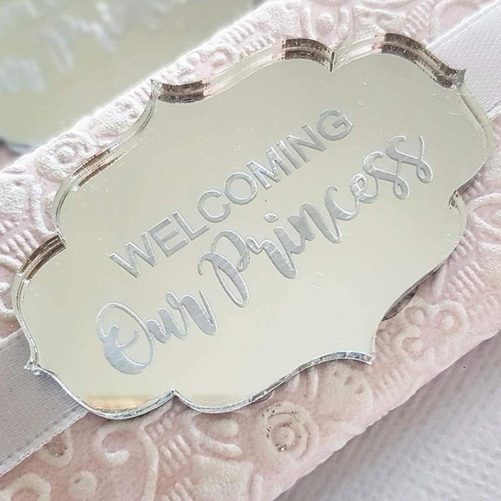 WLTY 24x Personalized Chocolate Bars Favors Baby Name Gold Mirror Custom Baby Shower Plaque Tags Decor Baby Baptism Wedding Supplies