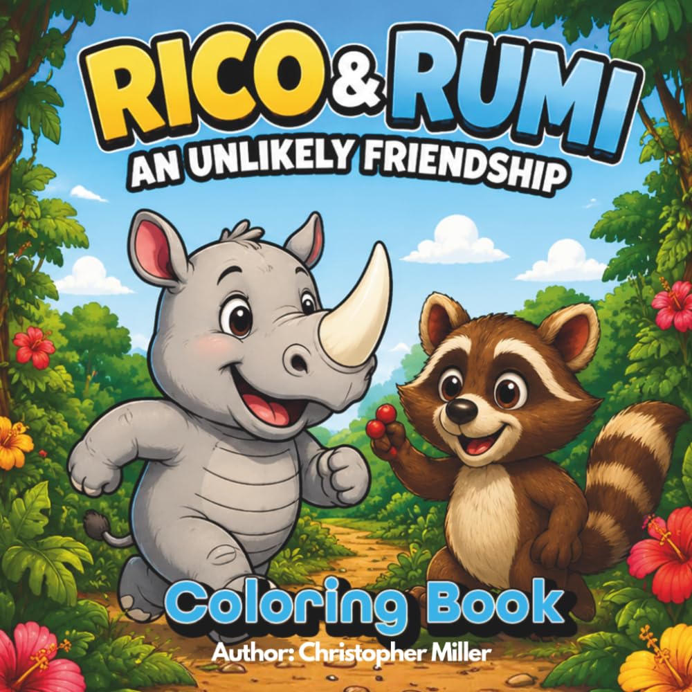 Rico & Rumi Coloring Book: An Unlikely Friendship (The Adventures of Rico & Rumi: Coloring Book Series)