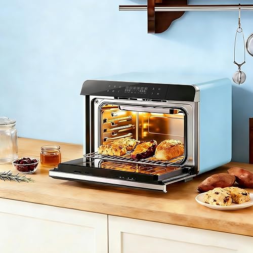 Miniatura 2 de ROBAM Horno combinado con freidora de aire tostadora, horno de vapor de encimera 20 en 1 con convección de vapor para asar y hornear, cocción