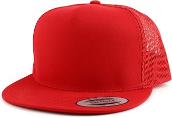 Armycrew Oversize XXL Structured Blank 5 Panel Flatbill Snapback Mesh Cap