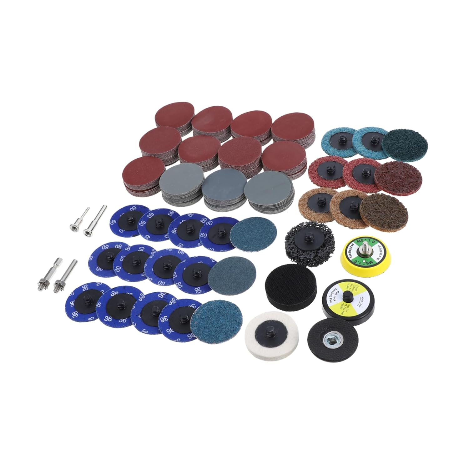 Amosfun 300Pcs Sanding Disc Kit with Grit Sanding Pads for Angle Grinder and Drill Versatile Sandpaper for Woodworking Metalworking and Automotive Applications