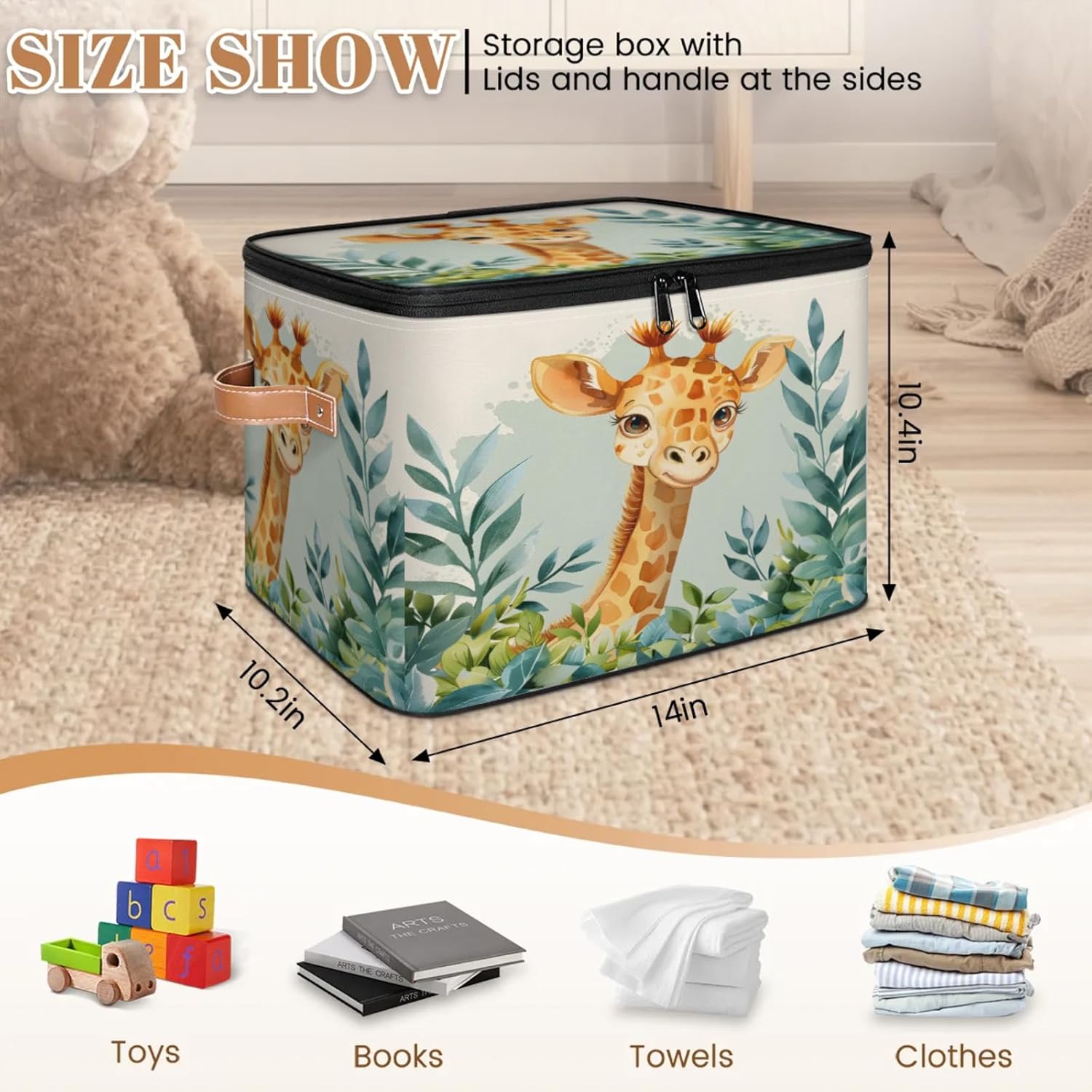 2-Pack Storage bins with lids - 26 quart organizer bins - Collapsible fabric storage bins with sturdy handles and double zipper tops - Versatile for home, toys, dorm rooms