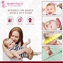 Majestique Baby Shower Cap with Baby Grooming and Care Kit | Massage Scalp Brush Comb and Soft Towel | Baby Bath Accessories | for 0-9 Years Old - 4Pcs/Multicolor gallery image