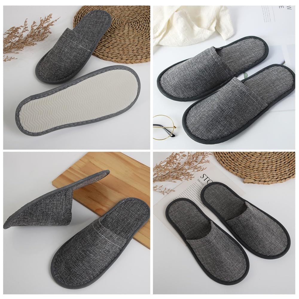 grigio Ciabatte da Viaggio, Pantofole Hotel,Pantofole Ospiti,Pantofole Antiscivolo,Ciabatte Ospiti,Antiscivolo,per Ospiti Spa Famiglia Hotel Festa Casa,3 Paia