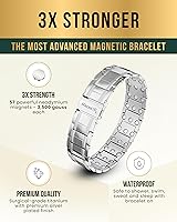 Vista 4 de MagnetRX® 3X Strength - Pulsera magnética para hombres de triple resistencia – Pulseras magnéticas de titanio para hombres – Cierre plegable premium