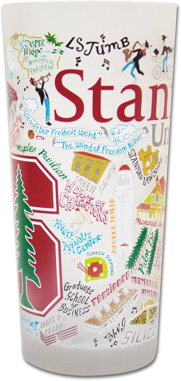 Catstudio Drinking Glass, University of Utah Glass Cup for Kitchen, 15oz Dishwasher Safe Tumbler for UU Alumni
