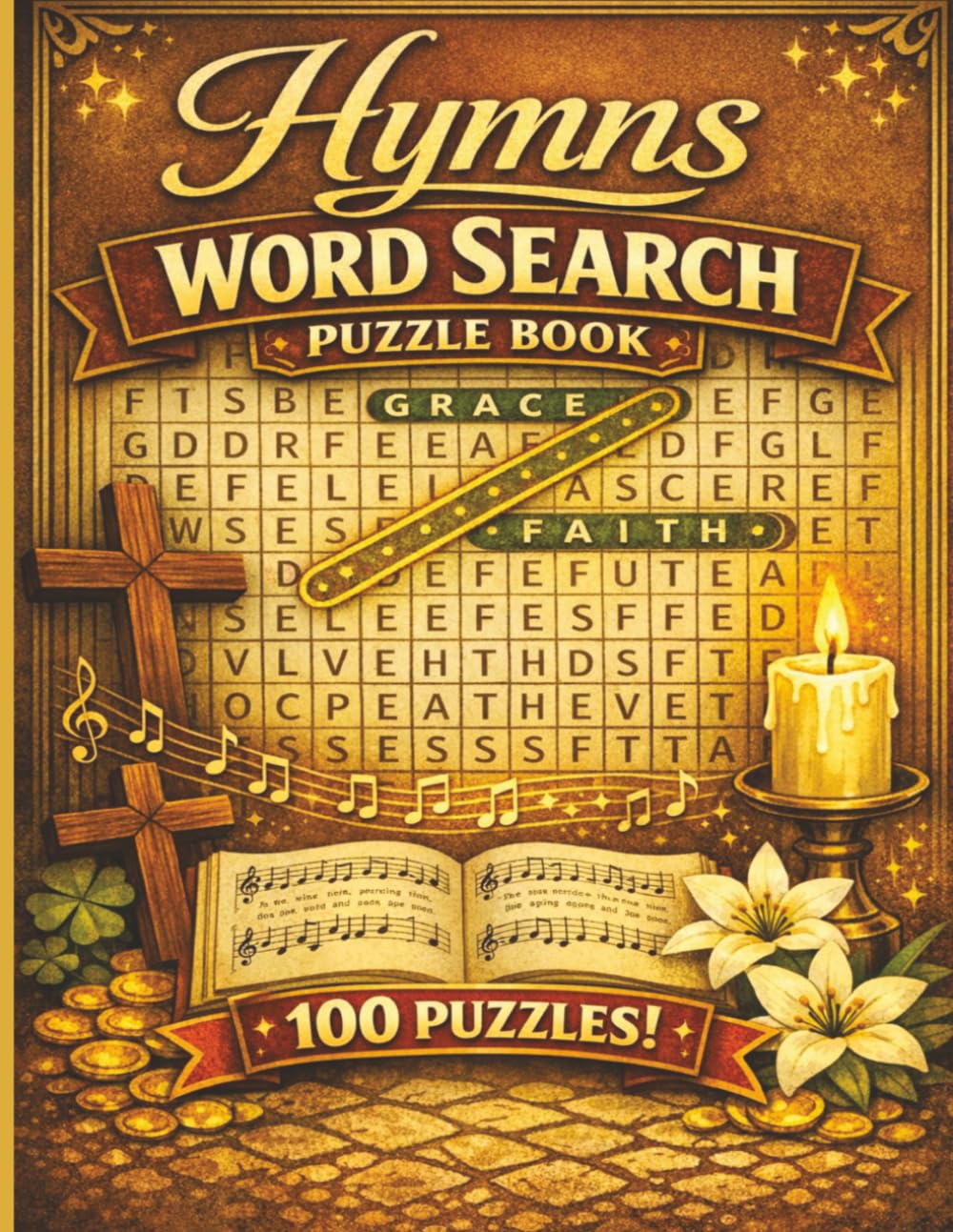 Hymns Word Search Puzzle Book: A Peaceful Puzzle Journey Through Beloved Hymns | A Comforting Puzzle Book for Quiet Reflection | A Puzzle Tribute to the Songs of Faith