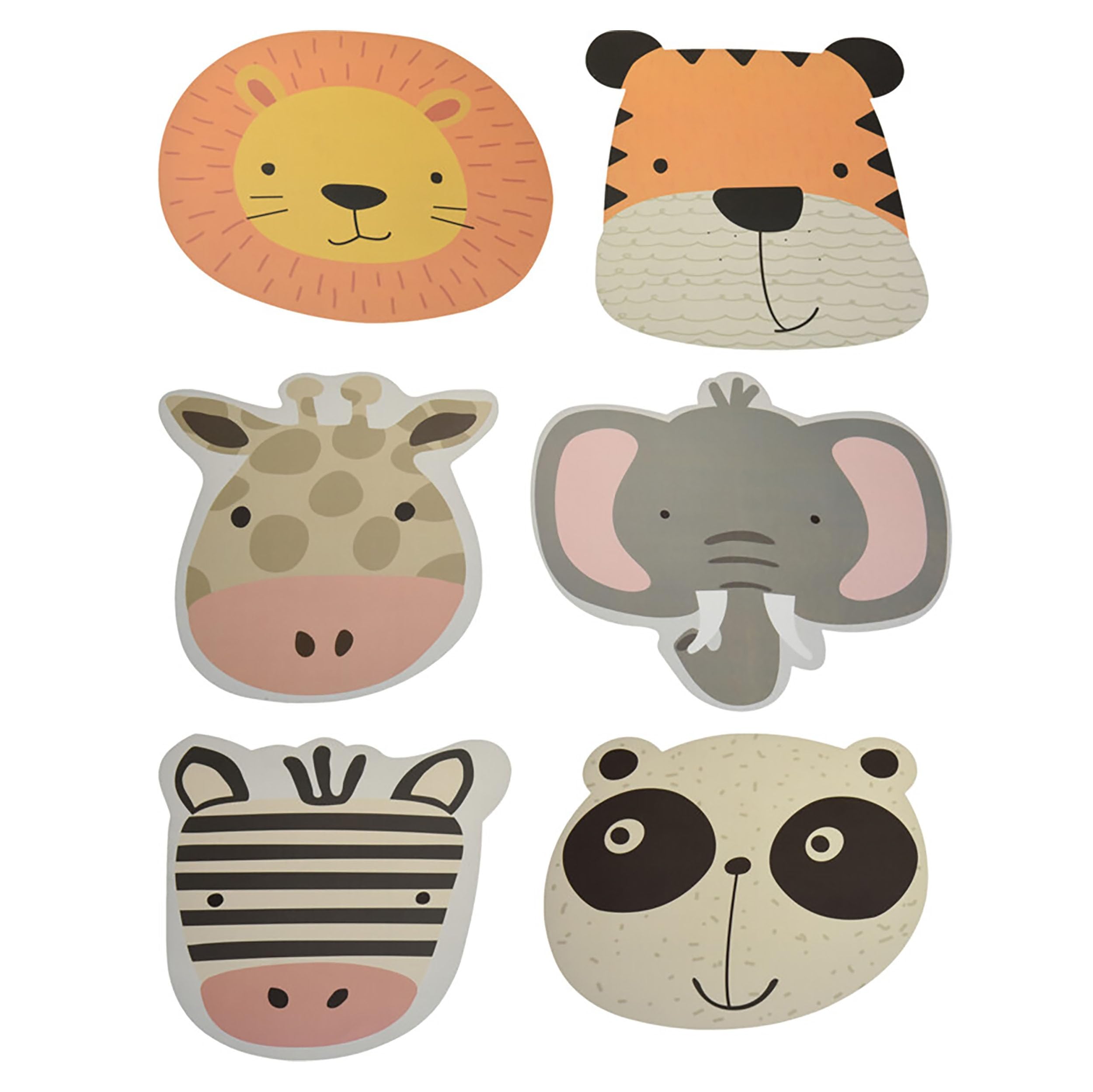 Annastore Platzsets Kinder – 6-teiliges Tiermotive Tischsets aus Kunststoff