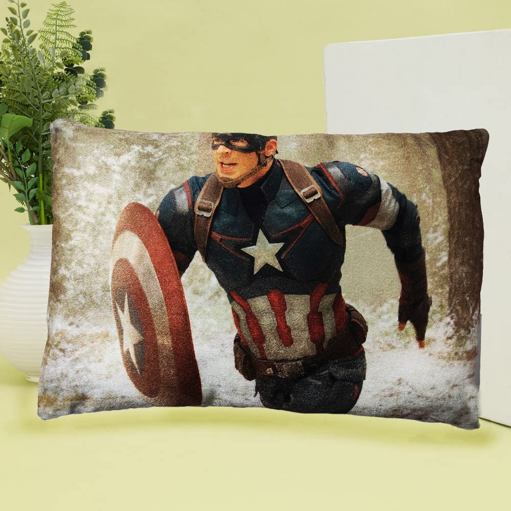 JUZZII Velvet Printed Superhero Cushion Decorative Throw Pillow for Sofa, Home, car, Decorative Square Cushion Gift for Boys Girls Kids Friends and Home Dcor (Size 12x16 Inch) (B09X11KLGV) Amazon Price History, Amazon Price Tracker