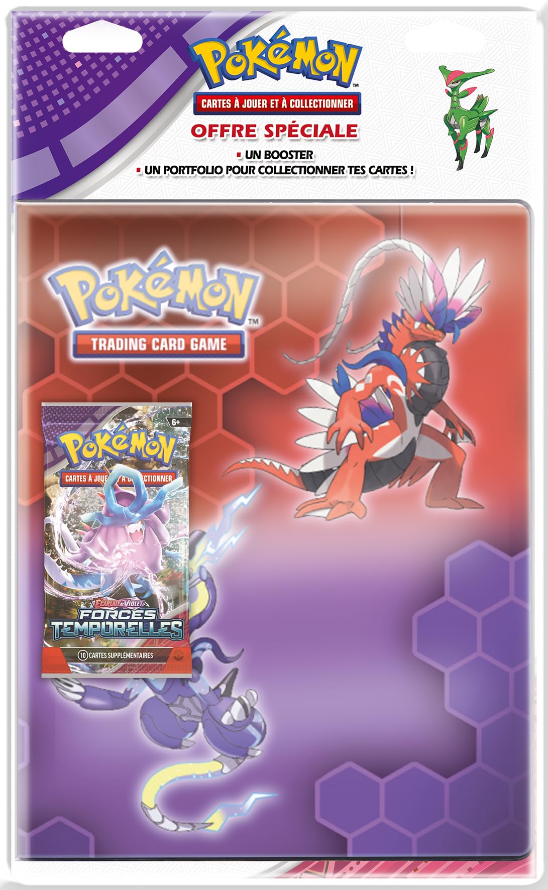 Pokémon - Scarlatto e Viola - Forze Temporali (EV05): Pacchetto Portfolio + 1 Booster - Modello casuale - Carte da collezione - Accessori per carte da collezione - 6 anni