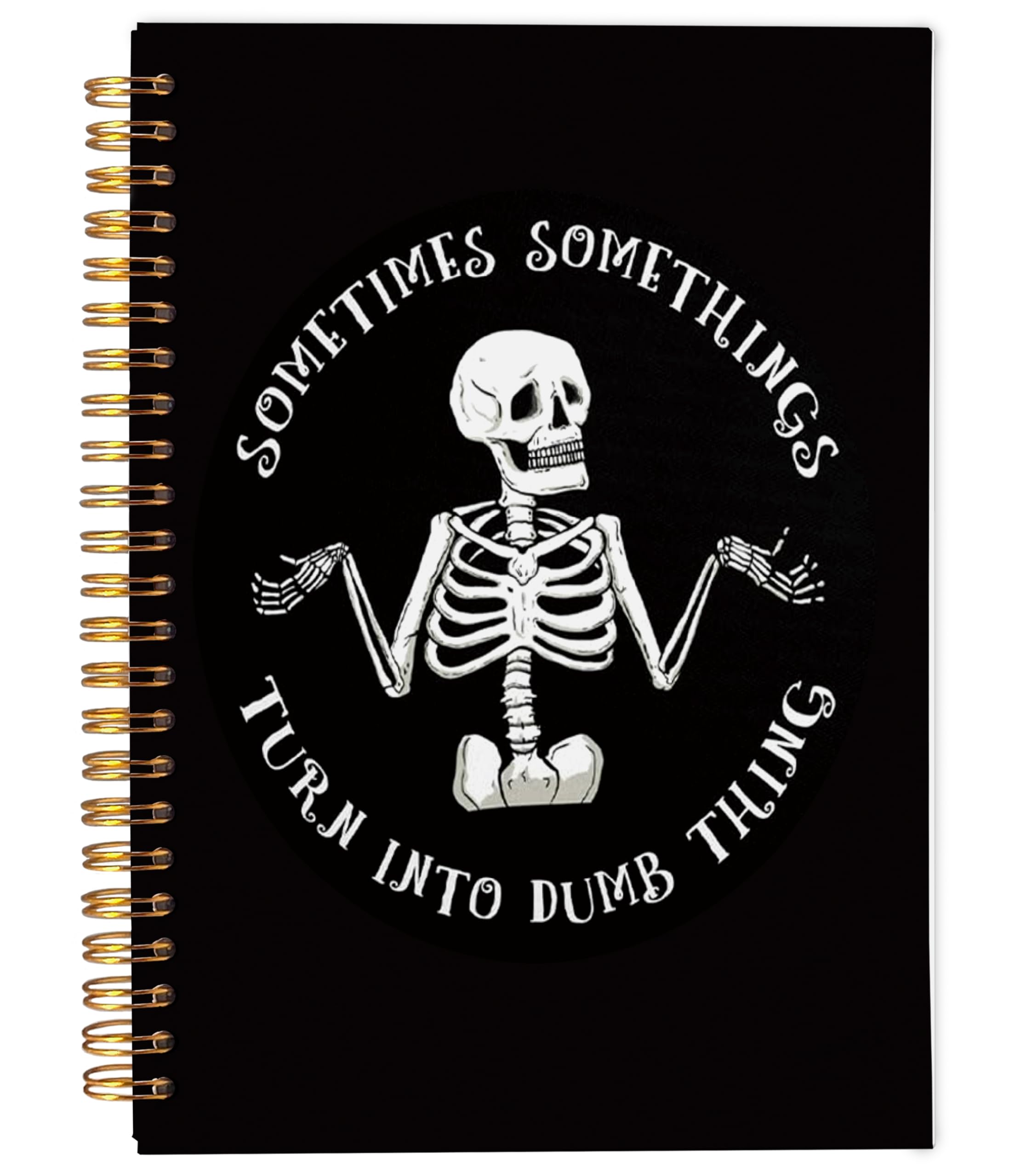 Carnet de notes gothique squelette amusant pour journal de sorcière et bureau - 6