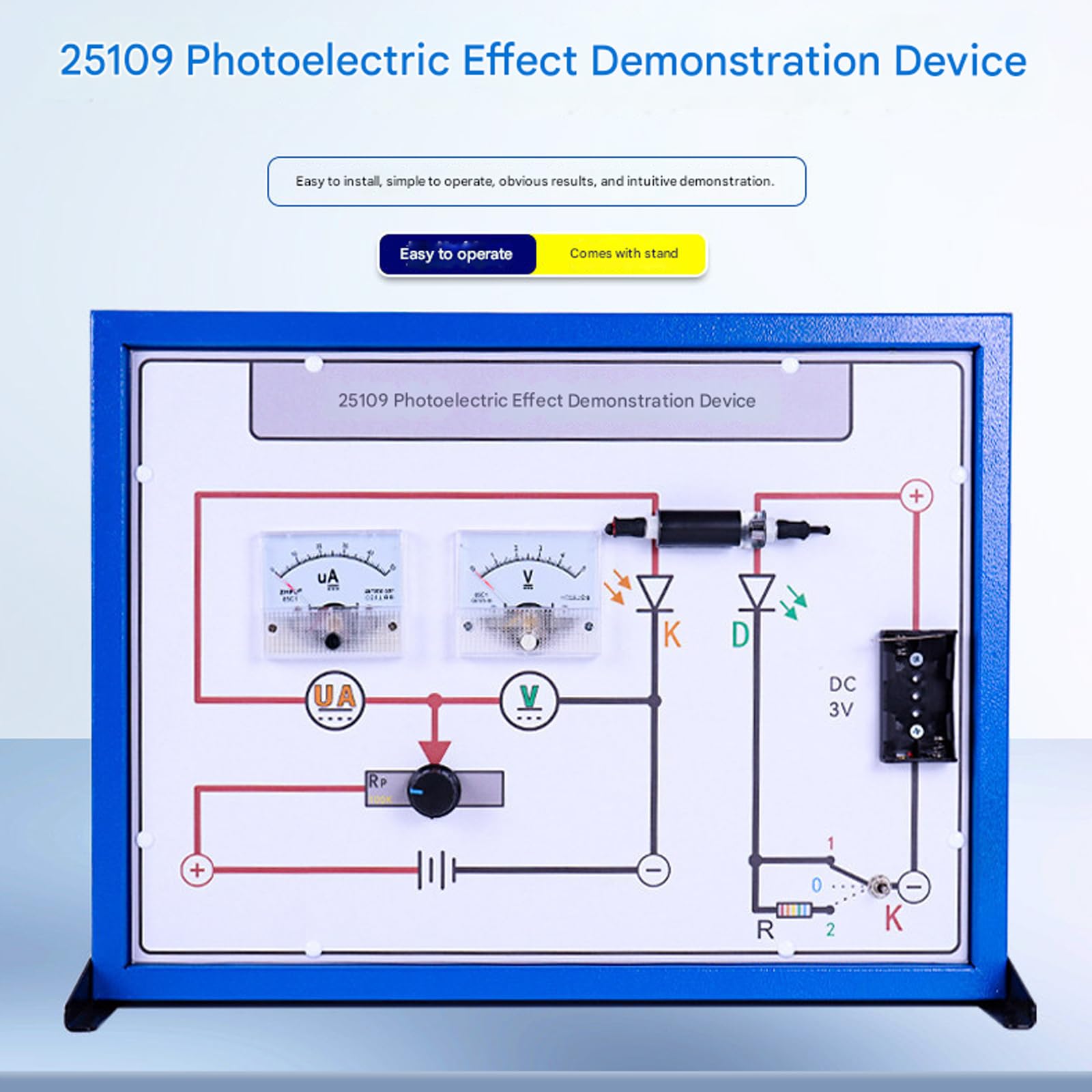 Strumento didattico di fisica Strumento di dimostrazione dell'effetto fotoelettrico per laboratori scolastici in aula ed esperimenti scientifici Strumenti di fisica educativa