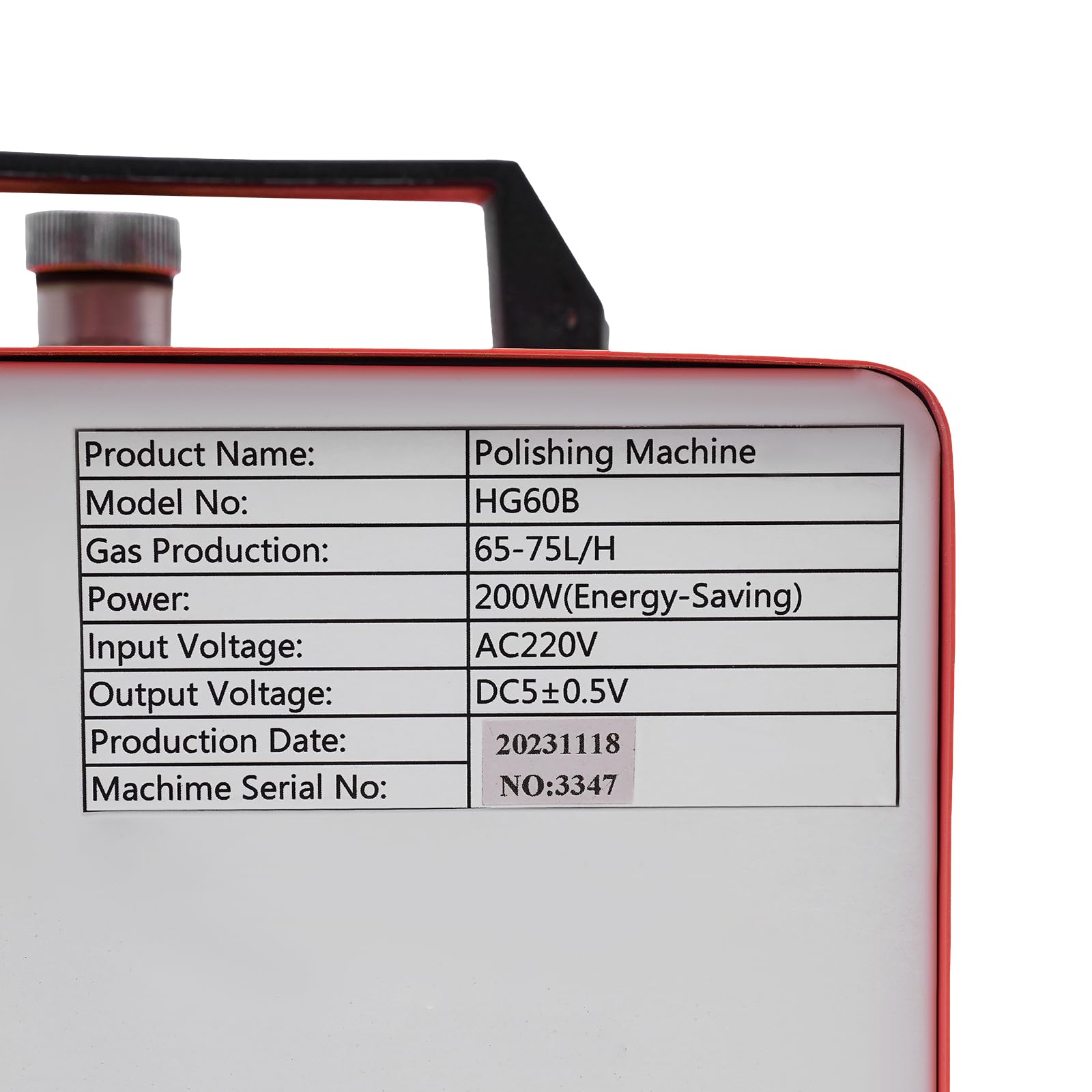 Saldatore di acqua di ossigeno, Lucidatore di fiamma, Lucidatrice acrilica, Con Misuratore di potere, Pressione E Misuratore di volume dell'acqua, 75 L/h 200W, Per Lezioni Sperimentali