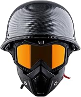 Vista 15 de 1Storm Casco de motocicleta de media cara estilo alemán aprobado por DOT: HKY602