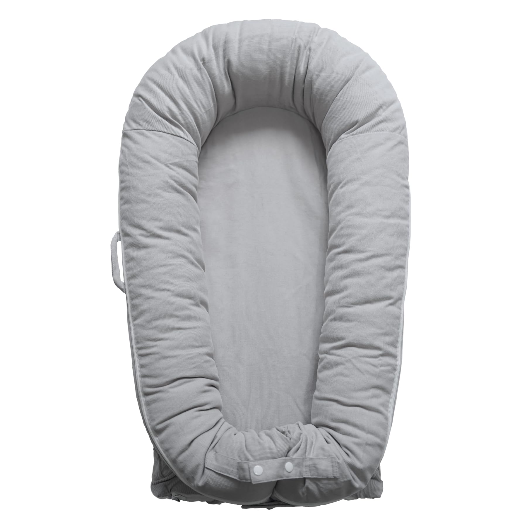 Deluxe Infant Lounger, Baby Nest Cover for Baby Girls & Boys, Newborn Essentials for Baby 0-12 Months, 100% Cotton (Corduroy Cotton, Gainsboro)
