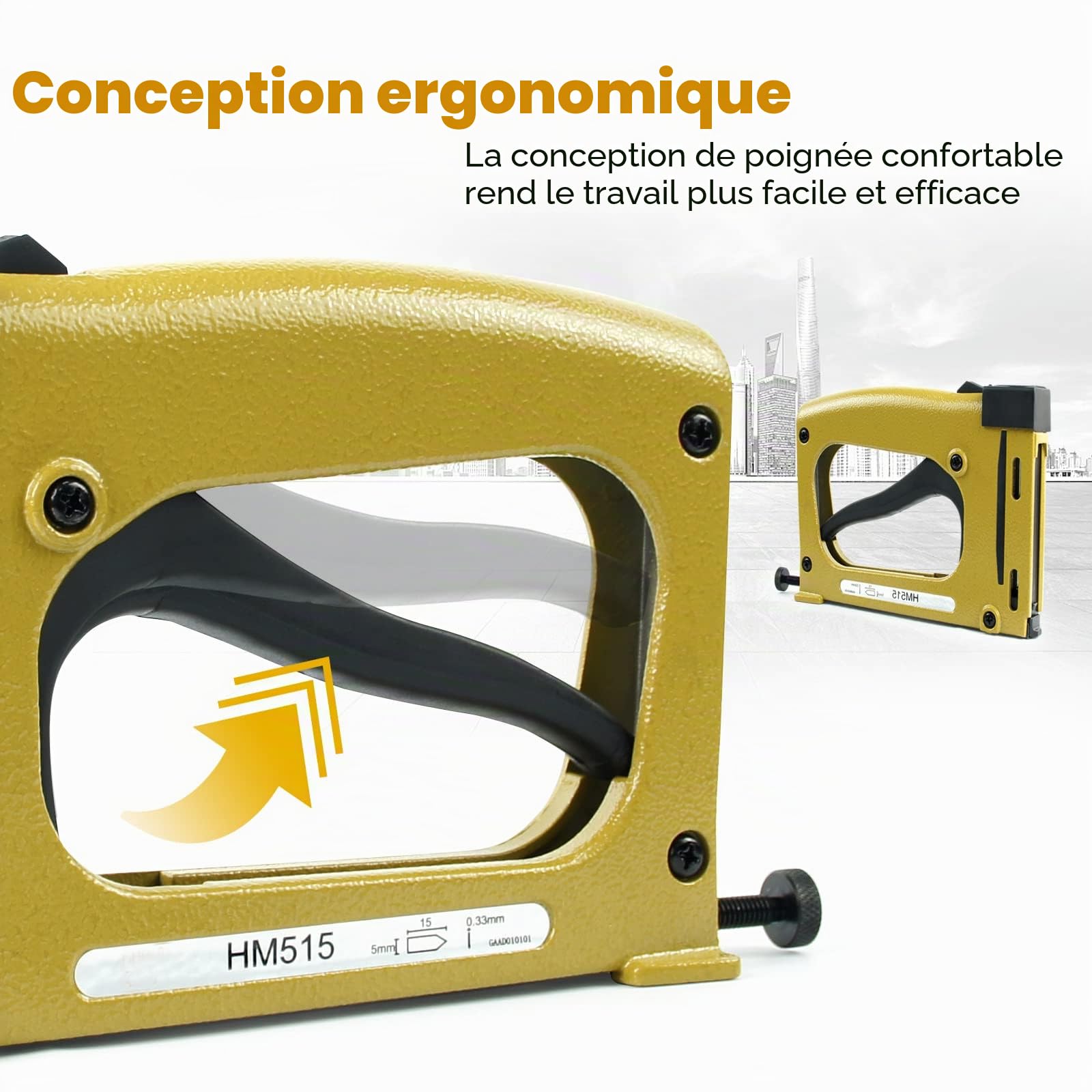 CTS HM515 agrafeuse manuelle 1000 pces pour cadres et bois