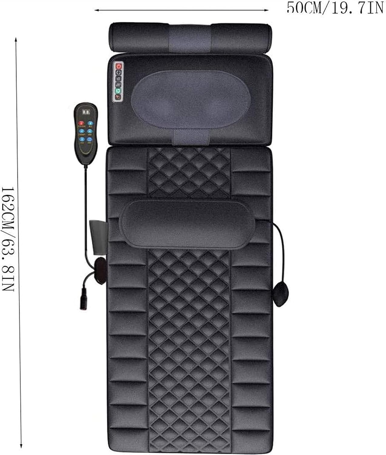 Heating Pad Massage Mat with Heat,10 Vibration Motors Massage Mattress Pad, Heated Full Body Massager Cushion Including Back, Neck, Lower Back, Lumbar & Thigh, 9 Massage Styles Ma