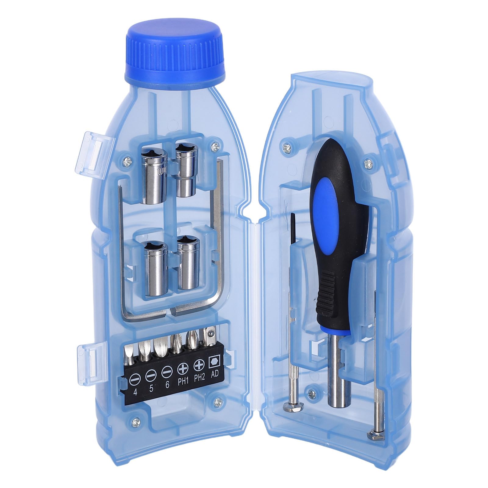 Jeu d'outils tournevis en forme de bouteille portable pour réparation