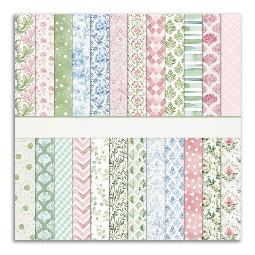 PLUSHCEWT Vintage Double-Sided Pattern Scrapbook Paper Pack, 24 Sheets 6x6 in, Cardstock for Origami, Scrapbooking, Decoupage, Card Making, Craft Paper Sheets for Journaling & DIY Projects (Floral)